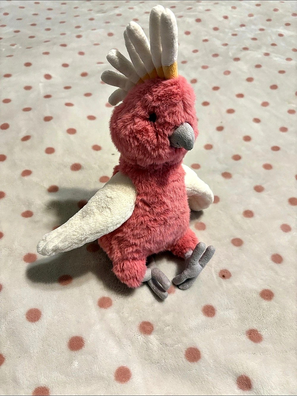 JELLYCAT Squawkatoo Pink & White Plush Toy